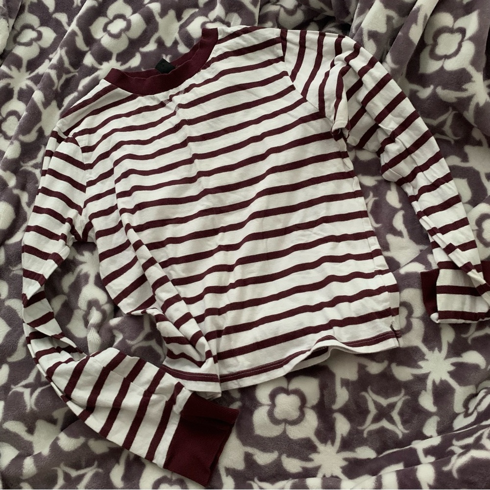 [Primark] Long Sleeve - Dark Red and White